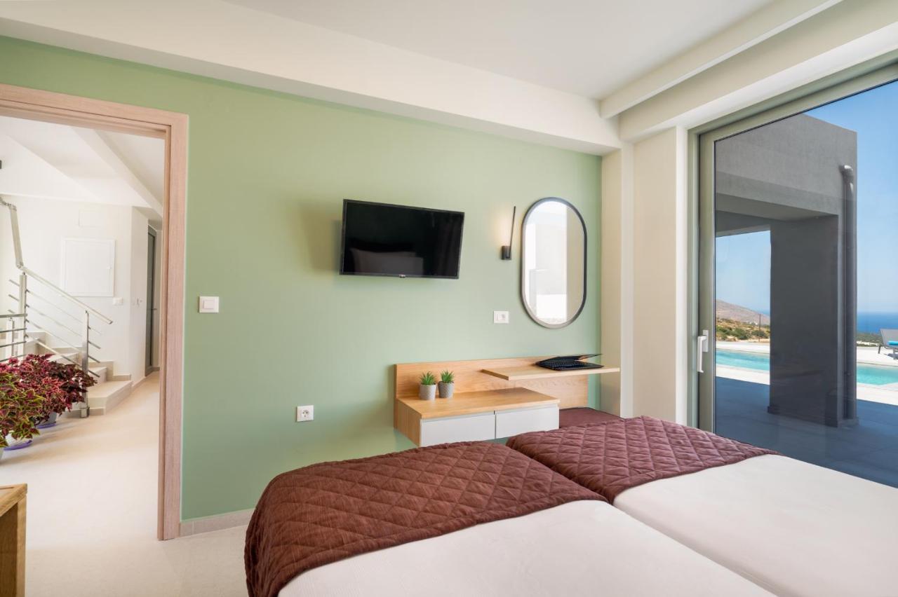 Luxurious Villa Cretan Aura With Private Heated Pool, Jacuzzi And Playroom Agios Ioannis  Exterior foto