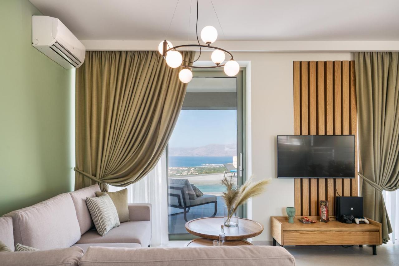 Luxurious Villa Cretan Aura With Private Heated Pool, Jacuzzi And Playroom Agios Ioannis  Exterior foto